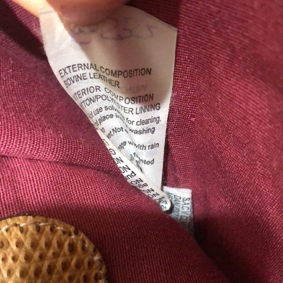 Prune Leather Purse Tan Ostrich Convertible Handbag - Picture 9 of 12